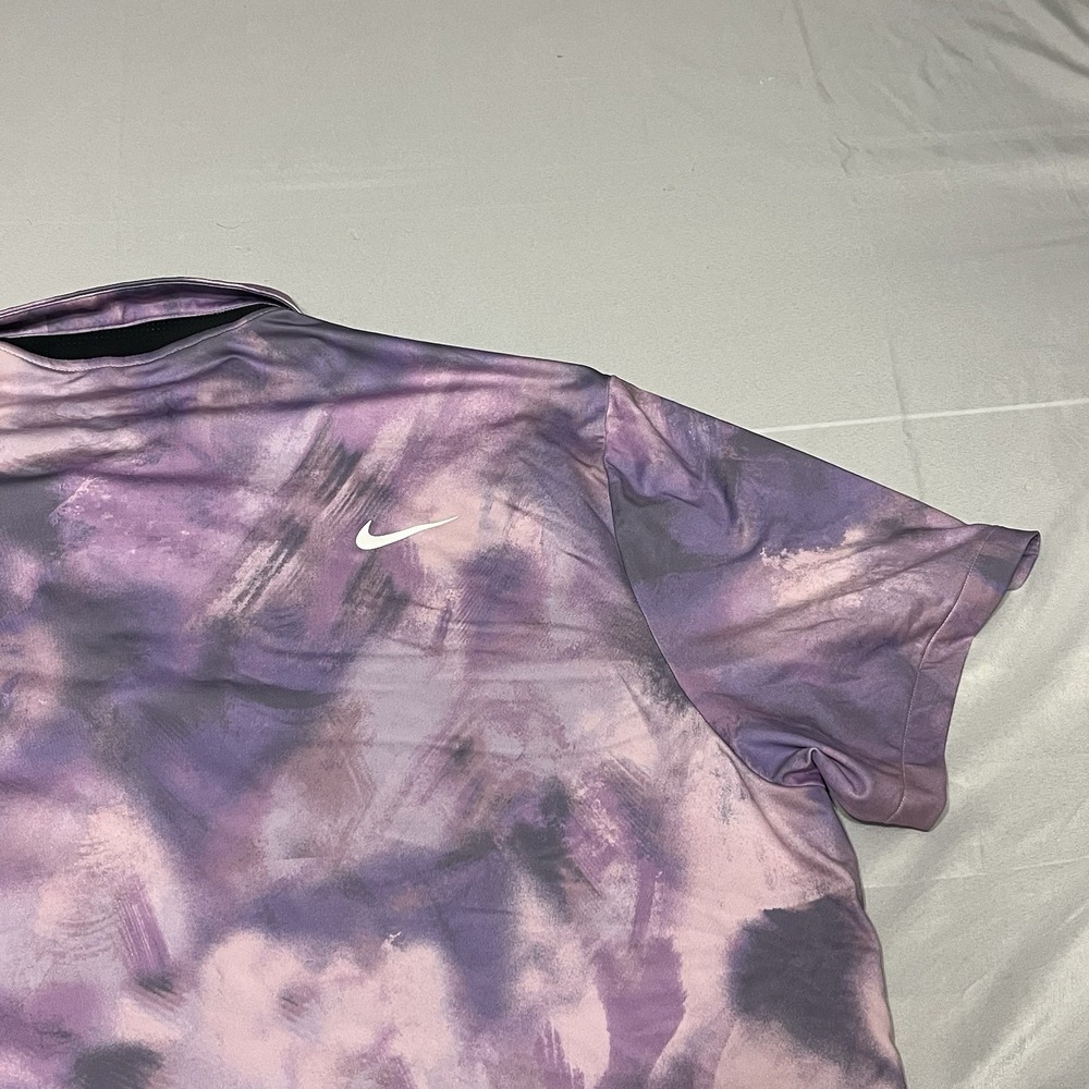Nike Dri-Fit Tour Ombre Golf Polo Shirt Men's 2XL Purple Daybreak Performance - Picture 5 of 7
